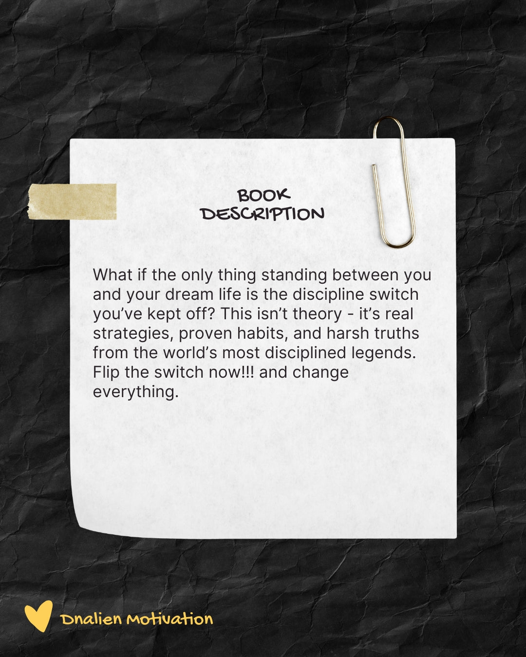 The Switch: You Kept Off, Motivational ebook